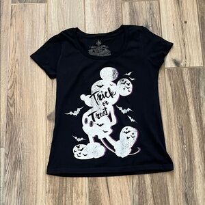 Disney Store Black and White Mickey Mouse Halloween Tee